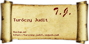 Turóczy Judit névjegykártya